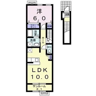 サンフィオーレB【2階】の間取り