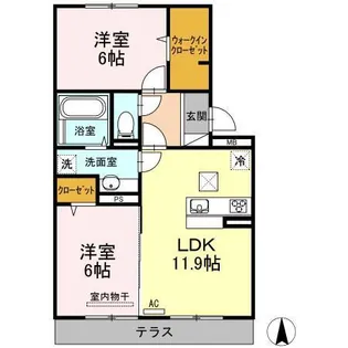プレミアム八番館【1階】の間取り