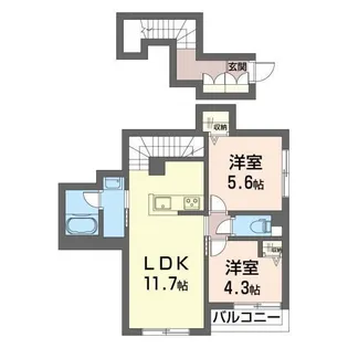 サンモールA【2階】の間取り