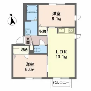 パストラル早稲田B【2階】の間取り