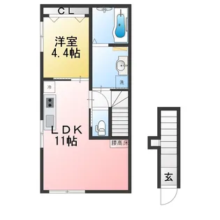 グランビルド江木【2階】の間取り