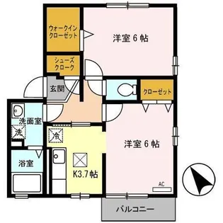 セジュール・ウィスタリアIII【1階】の間取り