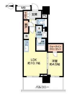 プラウドタワー亀戸クロスゲートタワー【7階】の間取り