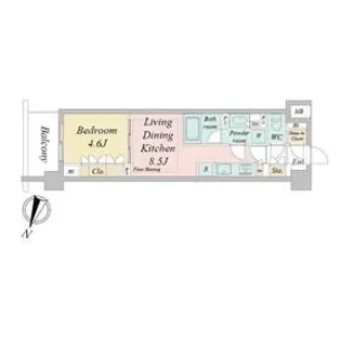ドゥーエ早稲田【4階】の間取り