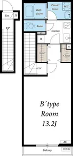 リブリ・ガーデン国立【2階】の間取り