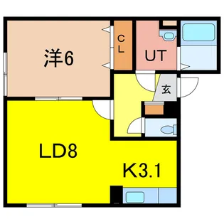 ユーコート【1階】の間取り