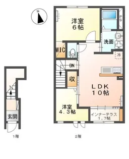 Pine tree House 原町【2階】の間取り