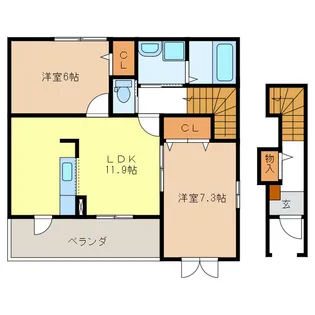 アレグリーア【2階】の間取り