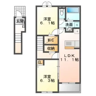 レスポアール【2階】の間取り
