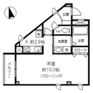 エミール赤塚【1階】の間取り