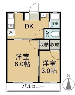 新松島コーポ【2階】の間取り