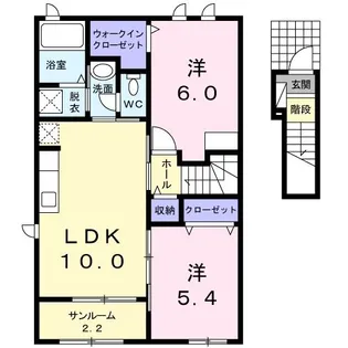 Casa piace嘉山【2階】の間取り