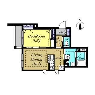 シャーメゾン小杉【1階】の間取り