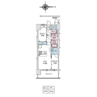 スプランディッドあびこ駅前【4階】の間取り