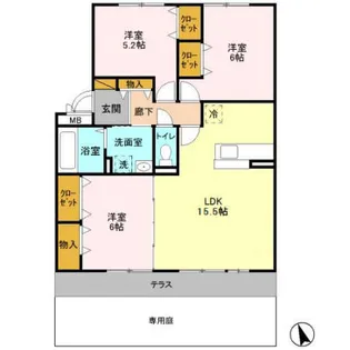 リビングタウン稲毛の杜 A【2階】の間取り