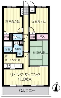 ウエストサバービア【4階】の間取り