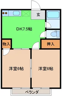 サニーハイツ A棟【2階】の間取り