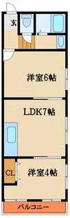 山口コーポ【2階】の間取り