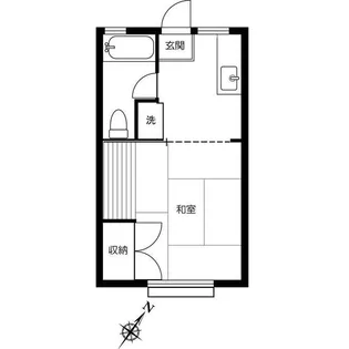 フジハイツ17号館【2階】の間取り