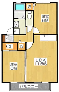 スカイビューヒロ【1階】の間取り