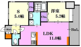 IKUSHIN平和公園 ( Jibrand SAKAIMACHI )【6階】の間取り