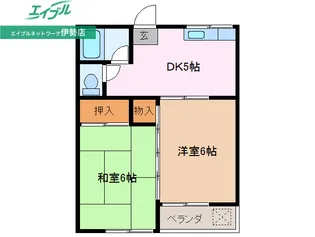 宮川ハイツ【1階】の間取り