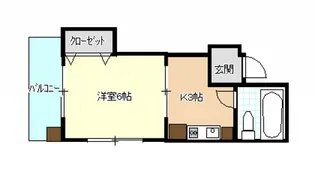 コーポ瀬尾【5階】の間取り