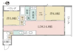 (シニア限定)ヘーベルヴィレッジ花小金井【2階】の間取り