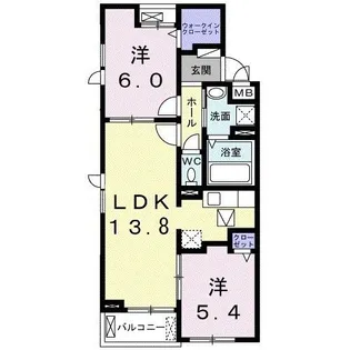 メゾンクロレ II【3階】の間取り