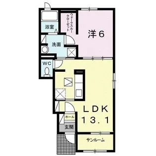 ブライトレーヴV【1階】の間取り