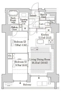 リブクオーレ神保町【12階】の間取り