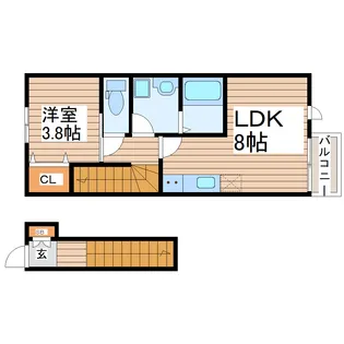 フォレス北仙台I【2階】の間取り