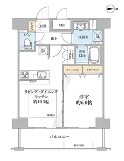 プレサンス大阪城公園パークプレイス【9階】の間取り