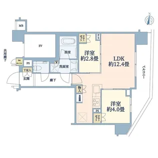 グレーシア横浜【10階】の間取り