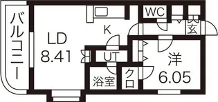 ブラン ポミエ Brun Pommier【1階】の間取り