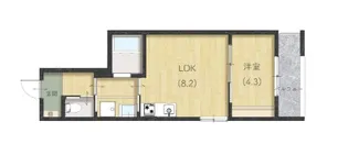 mille ans呉海岸【2階】の間取り