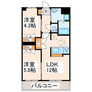 KANNA-KAMUI【3階】の間取り