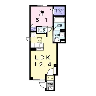 ラ メール カルム II【1階】の間取り