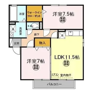 アトリオ A・B【2階】の間取り