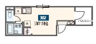 MELDIA扇大橋II【2階】の間取り