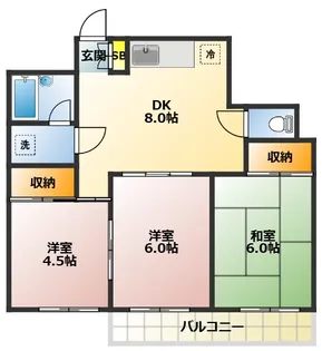 サンフィールドハイツ【2階】の間取り