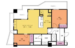 ルリエ本厚木【8階】の間取り