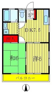 ハイツ豊【2階】の間取り