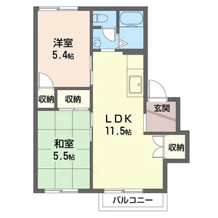 ヴェルドミール中原【2階】の間取り