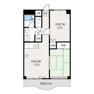 たちばなマンション【2階】の間取り