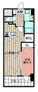 ニューリバー黄金【12階】の間取り