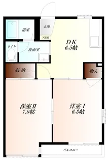 スカイコーポ青山B棟【1階】の間取り
