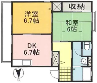 コーポシルフィードN A棟【2階】の間取り