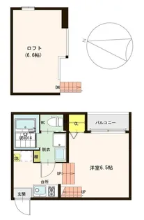 ハーモニーテラス東野八反畑町【1階】の間取り