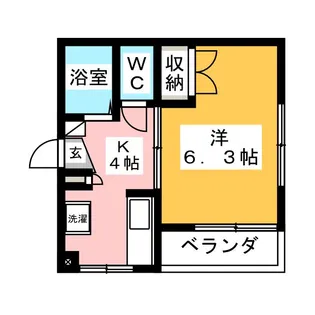 シャトレ・ストンリバーI【1階】の間取り